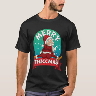 Camiseta Feliz Thiccmas Santa Claus Thicc Xmas Natal Pa