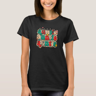 Camiseta Feliz tia Leopard Família Natal pijamas Holi