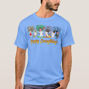 Camiseta Feliz todo mundo gato engraçado amante gato boniti