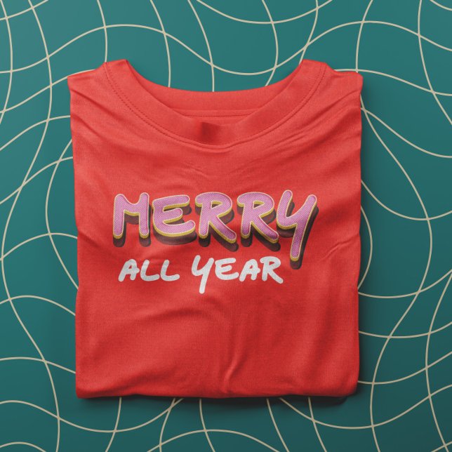 Camiseta Feliz todo o ano feliz Natal (Criador carregado)