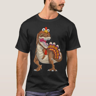 Camiseta Feliz Trex Trex Dinosaur Turquia Ação de Graças