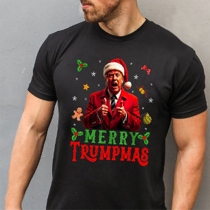 Camiseta Feliz Trumpmas Donald Trump Santa Hat Natal