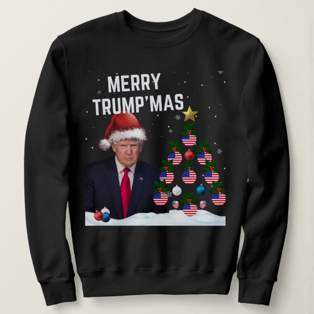 Camiseta Feliz TRUMP'MAS Natal (Frente do Design)