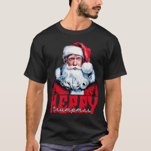 Camiseta Feliz Trumpmas Papai Noel Trump Pijama de Natal En