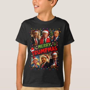 Camiseta Feliz Trumpmas Papai Noel Trump Pijama de Natal En