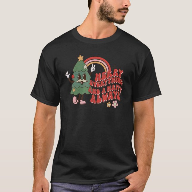 Camiseta Feliz Tudo E Um Feliz Cristo Arco-Íris (Frente)
