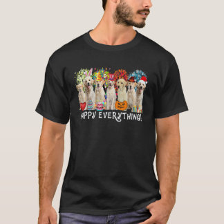 Camiseta Feliz Tudo Labrador Retriever Cachorro Temporadas