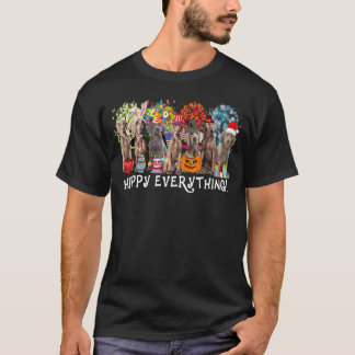 Camiseta Feliz Tudo O Que O Weimaraner Dog Seasons O Ano To