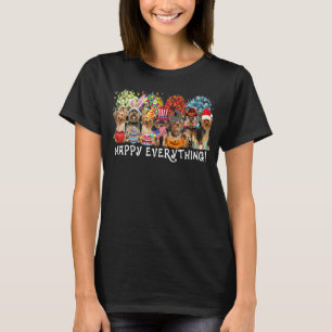 Camiseta Feliz Tudo O Yorkshire Terrier Dog Seasons