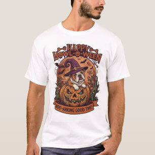 Camiseta Feliz Uivar Maligno Arquear Bom Tempo Dia das Brux