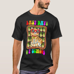 Camiseta Feliz Último Dia De Aula Gato Garotas Adolescente