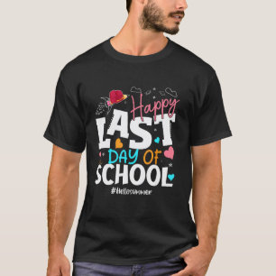 Camiseta Feliz Último Dia De Aula Olá Verão Alunos E