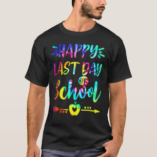 Camiseta Feliz Último Dia De Aula Tie Dye Professores Alun