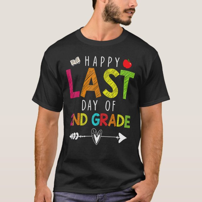 Camiseta Feliz Último Dia Do 2º Ano   Professor Alunos (Frente)
