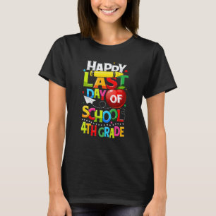 Camiseta Feliz Último Dia do 4º Ano Último Dia de Aula Chá