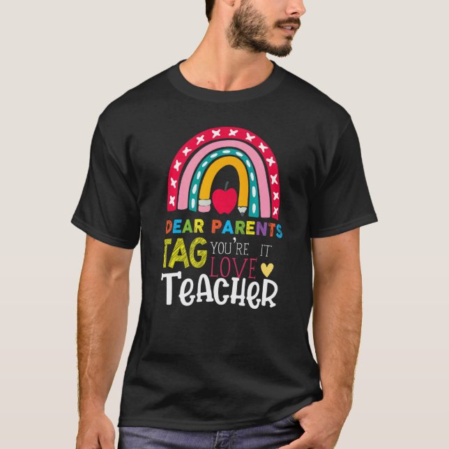 Camiseta Feliz Último Dia Dos Queridos Pais É Sua Vez Amo  (Frente)