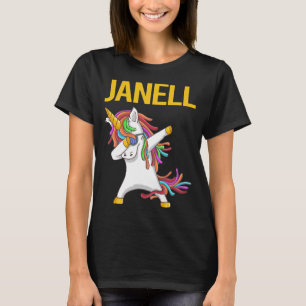 Camiseta Feliz Unicórnio - Nome de Janell