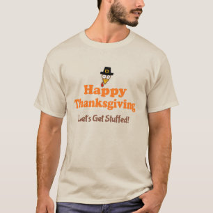 Camiseta Feliz Vamos de Ação de Graças Encher