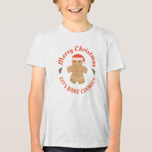 Camiseta Feliz Vamos de Natal - Assar Cookies Gingercake Ma