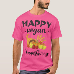 Camiseta Feliz Vegan Ação de Graças Homens Abóbora Presente
