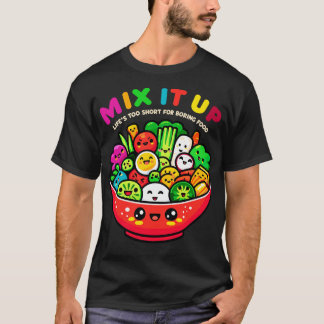 Camiseta Feliz Veggies Salad Bowl Cute Kawaii Vegetarian