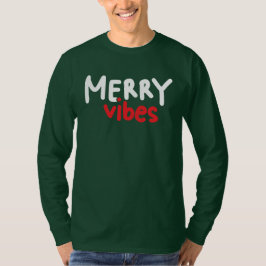 Camiseta Feliz Vibes - Verde de manga longa masculino