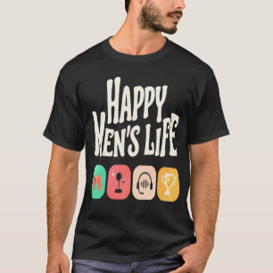 Camiseta Feliz Vida dos Homens - amante dos videos games