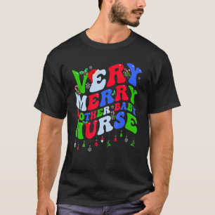 Camiseta Feliz Vintage Mãe Enfermeira de Natal Groové N