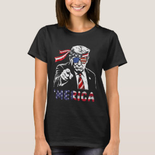 Camiseta Feliz Vintage Trump 4 de julho América Patriótica