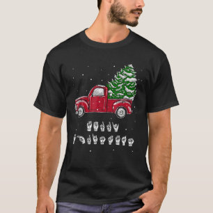 Camiseta Feliz, Vintage Vintage Truck Hand Sign Language, L