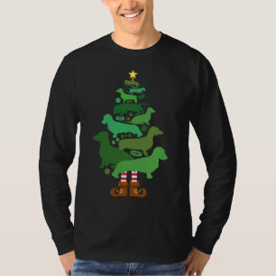 Camiseta Feliz Weiner Árvore de Natal Dachshund Dog Lover