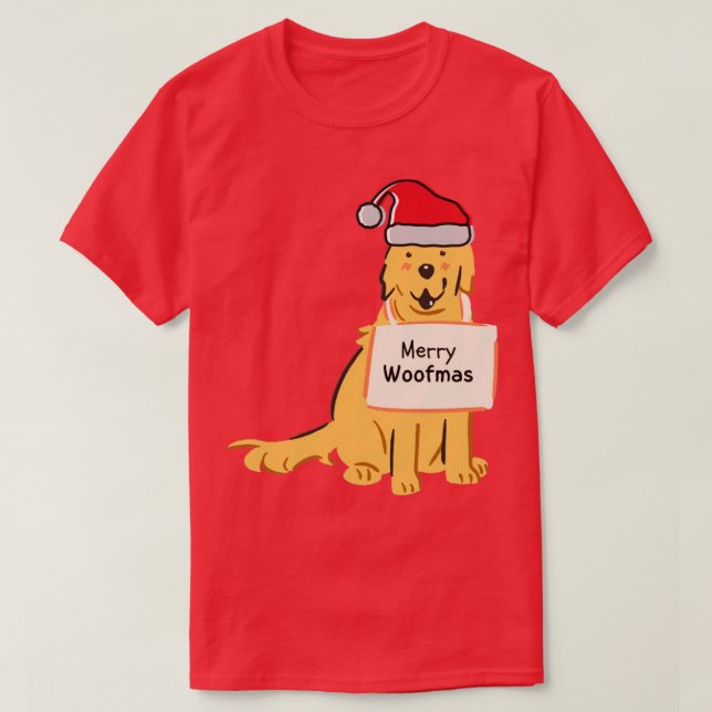 Camiseta feliz woofmas (Frente do Design)