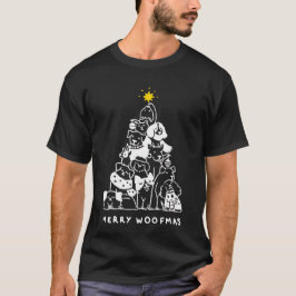 Camiseta Feliz Woofmas ama presente de cachorro de Natal