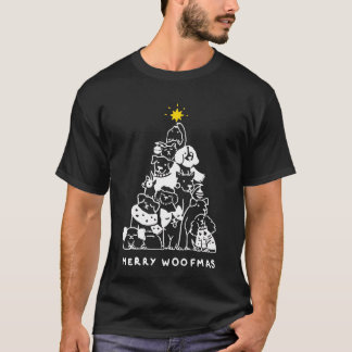 Camiseta Feliz Woofmas ama presente de cachorro de Natal
