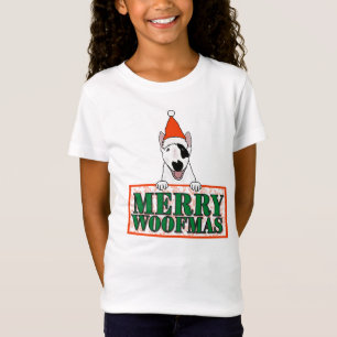 Camiseta Feliz Woofmas! Cartões de natal de um cachorro fof
