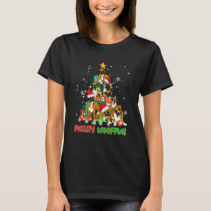 Camiseta Feliz Woofmas Feliz Natal Para Cachorro Boxer