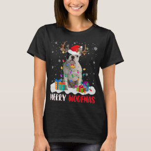 Camiseta Feliz Woofmas Papai noel Cachorro Negro Cachorro N