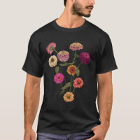 Feliz Zinnia Flores Selvagens Estilo Pintado