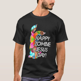 Camiseta Feliz Zombie Feliz Dia de Jesus Coelhinho da Pásco