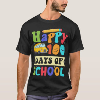 Camiseta felizes 100 dias de escola 100 dias carregando 100