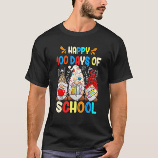 Camiseta Felizes 100 Dias De Escola Gnomos Professor Crianç