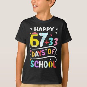 Camiseta Felizes 100 Dias De Escola Mais Inteligente 67 Pro