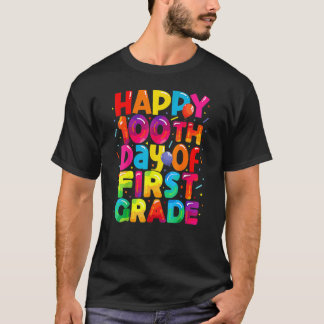 Camiseta Felizes 100 Dias De Escola Meninos Meninas 1ª Séri