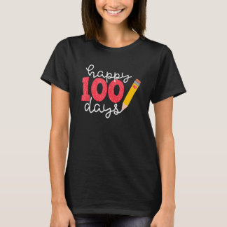 Camiseta Felizes 100 Dias De Escola Para O 100º Dia Colorfu