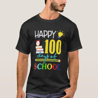 Camiseta Felizes 100 Dias De Escola   Professora Aluna Meni