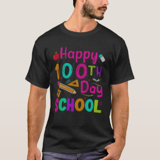 Camiseta Felizes 100 Dias de Escola Professores Crianças 10