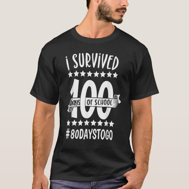 Camiseta Felizes 100 Dias De Vida Escolar Professores Aluno (Frente)