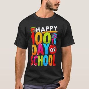 Camiseta Felizes 100 Dias De Vida Escolar Professores Aluno
