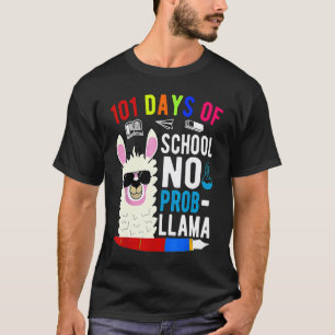 Camiseta Felizes 101 Dias Escola Sem Problemas Llama Alpaca