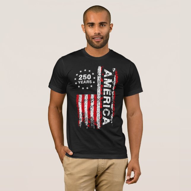 Camiseta Felizes 250 Anos América  (Frente Completa)